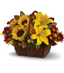 Golden Days Basket from Kinsch Village Florist, flower shop in Palatine, IL